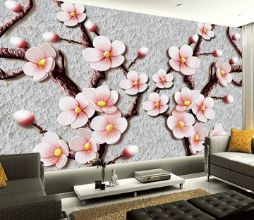 Pink Flowers Tree Wallpaper AJ Wallpaper 