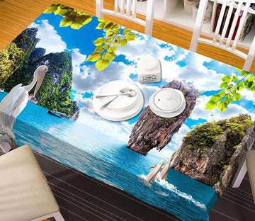 3D Sea Mountains 10 Tablecloths Wallpaper AJ Wallpaper 
