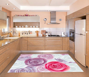 3D Flowers Pattern 521 Kitchen Mat Floor Mural Wallpaper AJ Wallpaper 