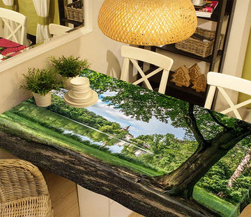 3D Lakeside Lush Tree 631 Tablecloths Wallpaper AJ Wallpaper 