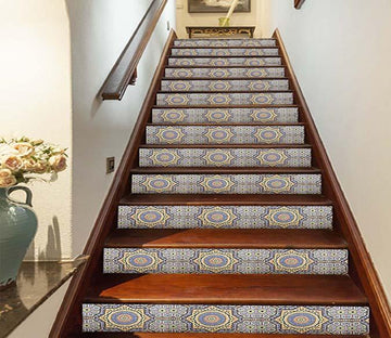 3D Dense Pattern 1662 Stair Risers Wallpaper AJ Wallpaper 