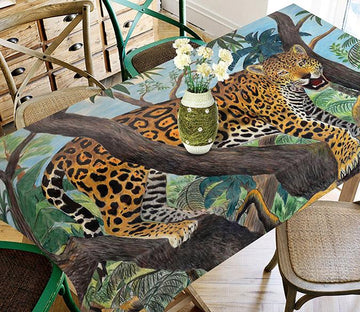 3D Tree Leopard 806 Tablecloths Wallpaper AJ Wallpaper 
