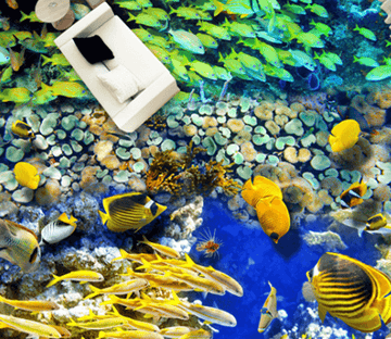 3D Colorful Ocean Floor Mural Wallpaper AJ Wallpaper 2 