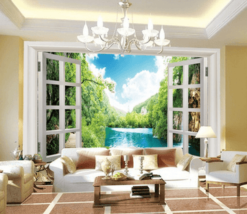 Window Natural Scenery Wallpaper AJ Wallpaper 