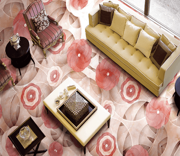3D Elegant Flowers Floor Mural Wallpaper AJ Wallpaper 2 
