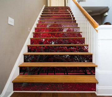3D Red Forest Stars Sky 1038 Stair Risers Wallpaper AJ Wallpaper 