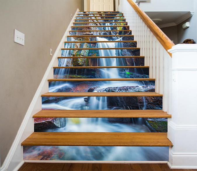 3D Rocks Streams 1118 Stair Risers Wallpaper AJ Wallpaper 