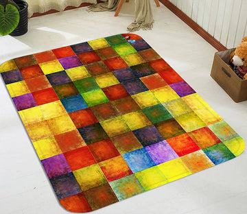 3D Colored Squares 119 Non Slip Rug Mat Mat AJ Creativity Home 