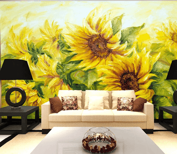 Waying Sunflowers Wallpaper AJ Wallpaper 