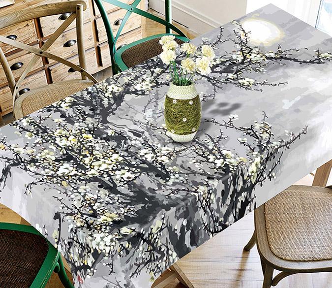 3D Plum Tree Flowers 777 Tablecloths Wallpaper AJ Wallpaper 