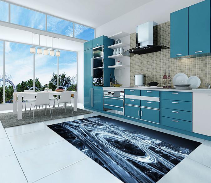 3D City Viaducts 699 Kitchen Mat Floor Mural Wallpaper AJ Wallpaper 