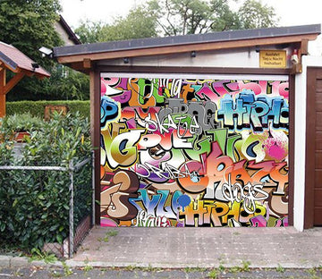 3D Color Graffiti Words 88 Garage Door Mural Wallpaper AJ Wallpaper 