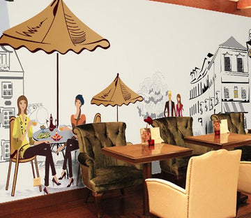 Open-Air Restaurant Wallpaper AJ Wallpapers 