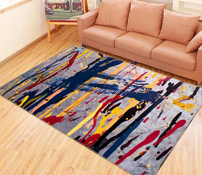 3D Random Color Lines 193 Non Slip Rug Mat Mat AJ Creativity Home 