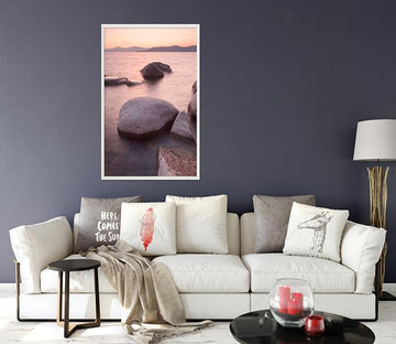 3D Quiet Stone 023 Fake Framed Print Painting Wallpaper AJ Creativity Home 