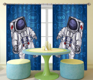 3D Astronaut 2405 Curtains Drapes Wallpaper AJ Wallpaper 