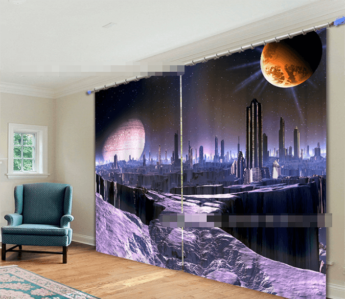 3D Future City Scenery 2151 Curtains Drapes Wallpaper AJ Wallpaper 