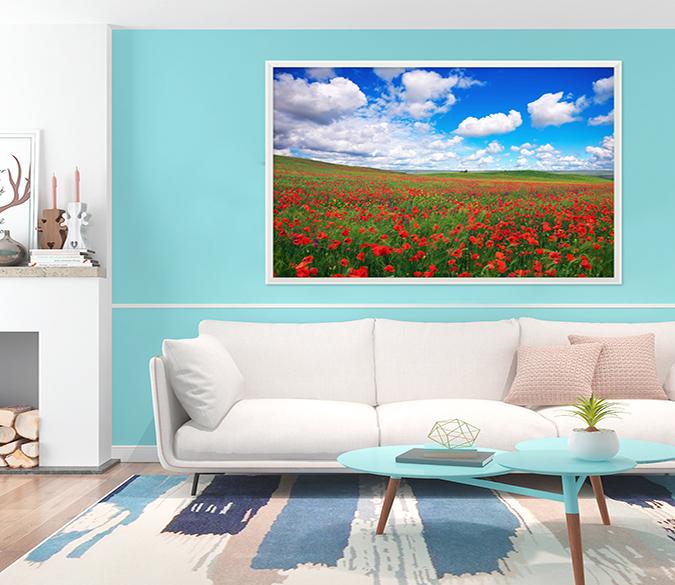 3D Flower Sea 168 Fake Framed Print Painting Wallpaper AJ Creativity Home 