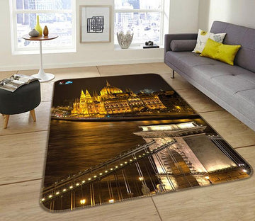 3D European City Night View 137 Non Slip Rug Mat Mat AJ Creativity Home 