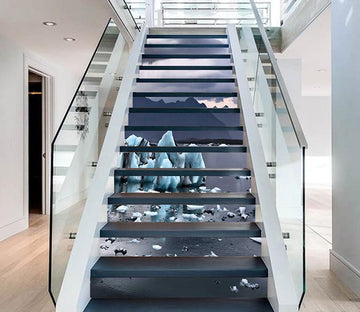 3D Icing Lake Scenery 879 Stair Risers Wallpaper AJ Wallpaper 