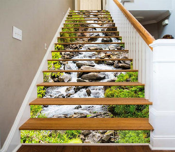 3D Creek Rocks 1472 Stair Risers Wallpaper AJ Wallpaper 