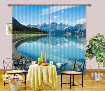 3D Pretty Lake View 28 Curtains Drapes Wallpaper AJ Wallpaper 
