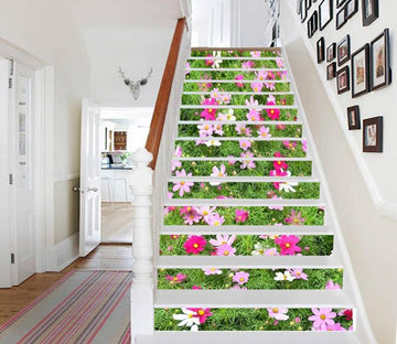 3D Pretty Grassland Flowers 676 Stair Risers Wallpaper AJ Wallpaper 