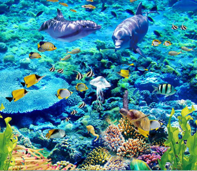 3D Beautiful Coral Sea Floor Mural Wallpaper AJ Wallpaper 2 
