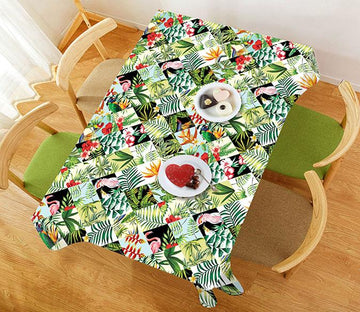 3D Flowers Leaves Birds 333 Tablecloths Wallpaper AJ Wallpaper 