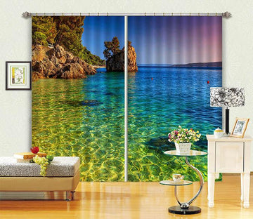 3D Pretty Sea Bay 153 Curtains Drapes Wallpaper AJ Wallpaper 