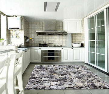 3D Uneven Stone Wall Kitchen Mat Floor Mural Wallpaper AJ Wallpaper 
