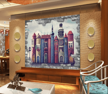 3D Tall Buildings And Bricks Wallpaper AJ Wallpaper 