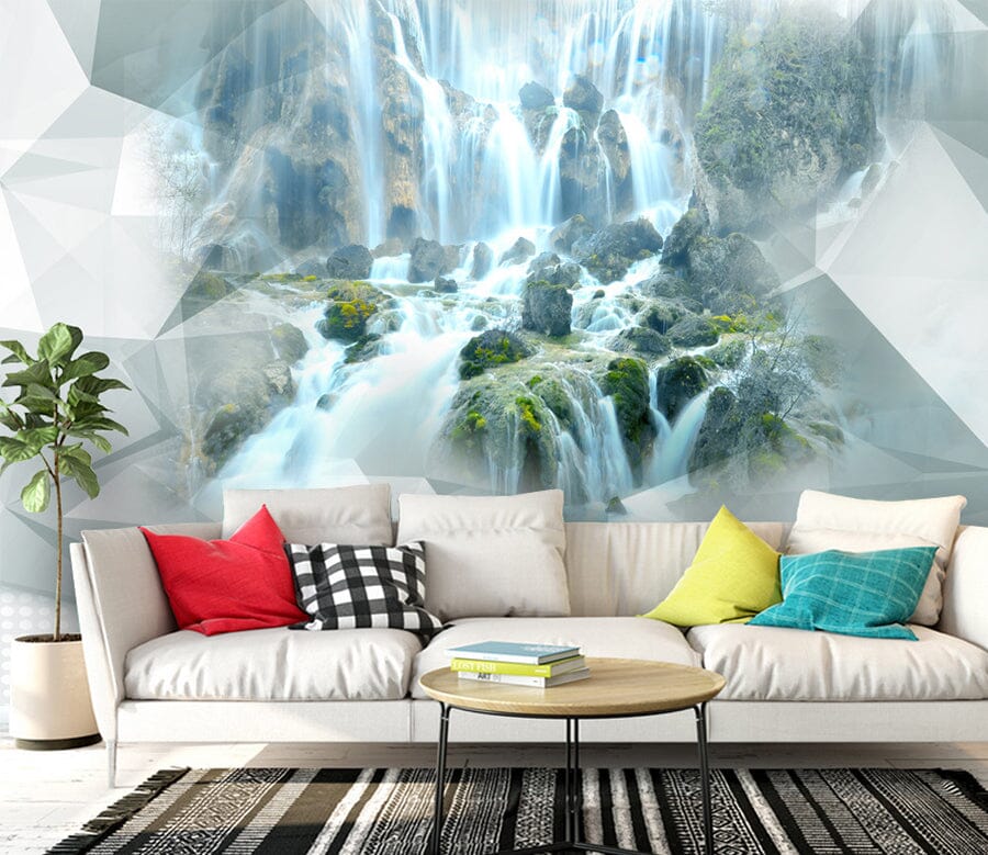 3D Stream Stones 2058 Wall Murals Wallpaper AJ Wallpaper 2 