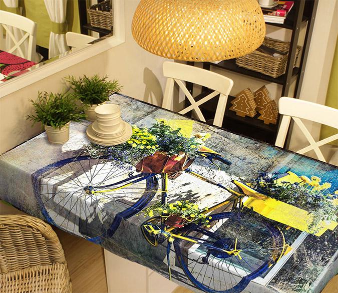 3D Bike Flowers 183 Tablecloths Wallpaper AJ Wallpaper 