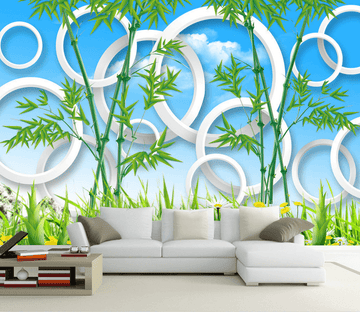 Fresh Bamboos And Circles Wallpaper AJ Wallpaper 