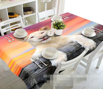 3D Stone Dog 999 Tablecloths Wallpaper AJ Wallpaper 
