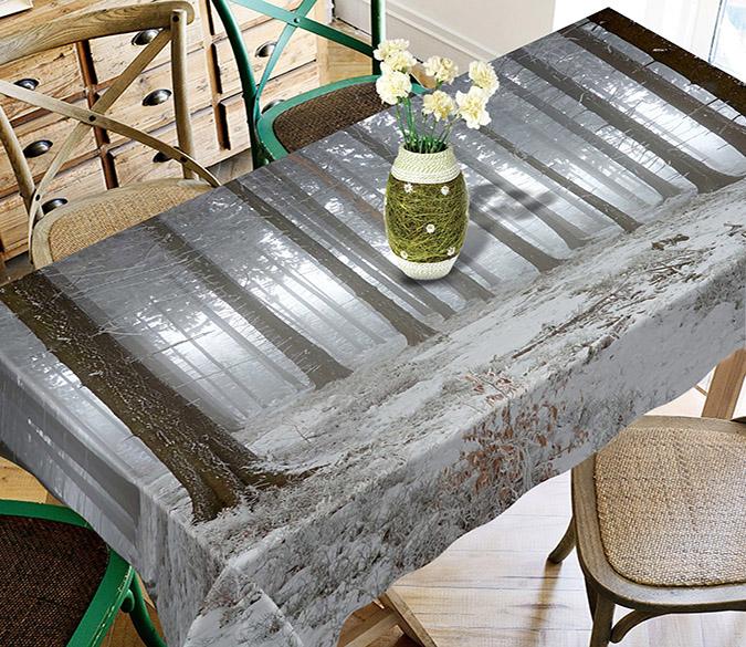 3D White Forest 743 Tablecloths Wallpaper AJ Wallpaper 