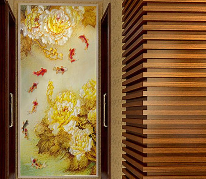 Goldfish Peonies Wallpaper AJ Wallpaper 