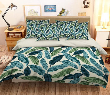 3D Leaves Pattern 188 Bed Pillowcases Quilt Wallpaper AJ Wallpaper 