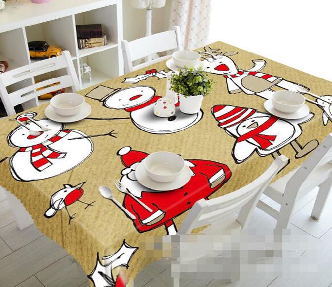 3D Santa Claus Pattern 1491 Tablecloths Wallpaper AJ Wallpaper 