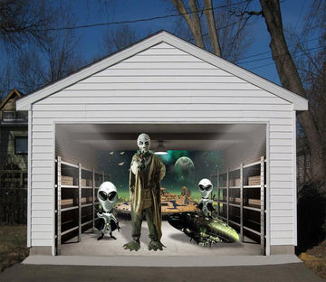 3D Aliens 400 Garage Door Mural Wallpaper AJ Wallpaper 