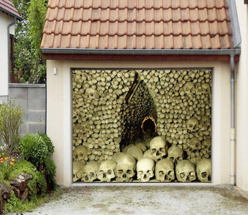 3D Skulls Cave 444 Garage Door Mural Wallpaper AJ Wallpaper 