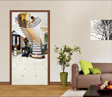 3D House Stairs Angel Bird 89 Door Mural Wallpaper AJ Wallpaper 