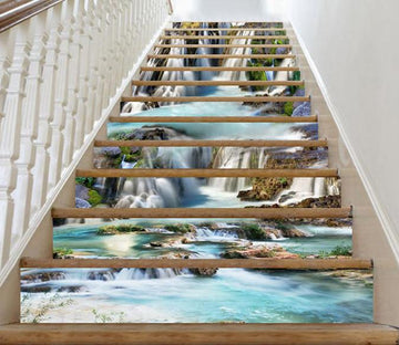 3D Wide River Waterfalls 63 Stair Risers Wallpaper AJ Wallpaper 
