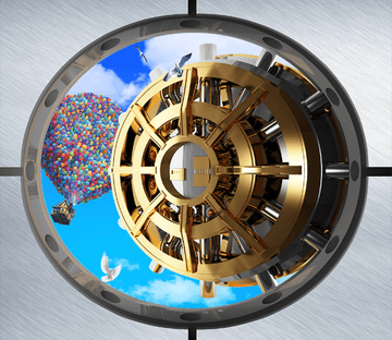 3D Sky Door Floor Mural Wallpaper AJ Wallpaper 2 