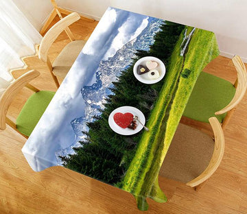 3D Snow Mountains River 311 Tablecloths Wallpaper AJ Wallpaper 