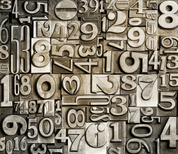 3D Metal Numbers Floor Mural Wallpaper AJ Wallpaper 2 