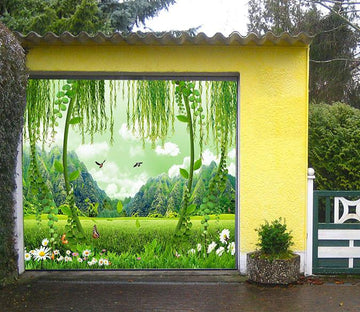 3D Mountain Grassland Scenery 68 Garage Door Mural Wallpaper AJ Wallpaper 