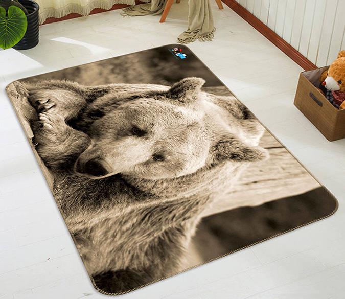 3D Resting Bear 277 Non Slip Rug Mat Mat AJ Creativity Home 