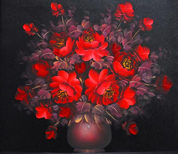 Red Blossoms Vase Wallpaper AJ Wallpaper 